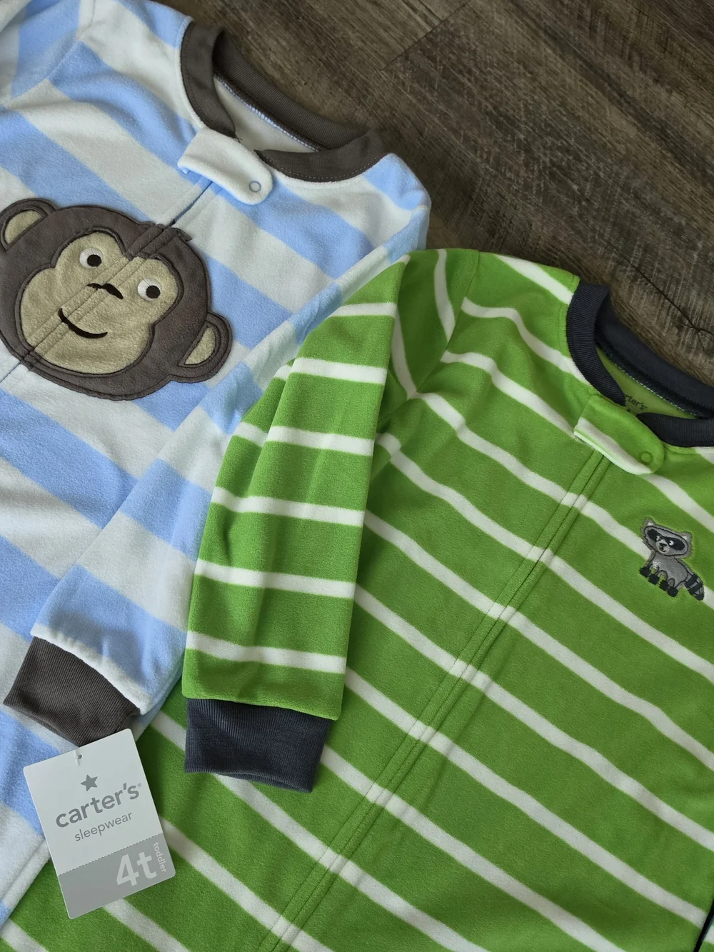 3 NEW Carters Fleece Pajamas -4T